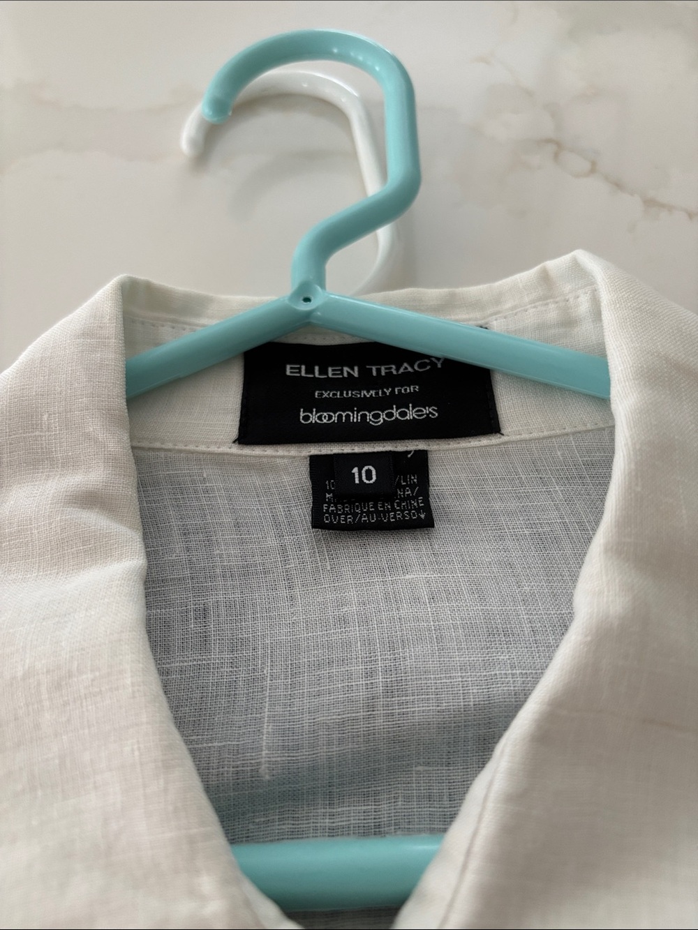 Ellen Tracy Ivory Ruffle-Front Button Down Blouse - Picture 3 of 3